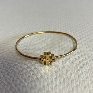 Tory Burch gold bracelet barley worn